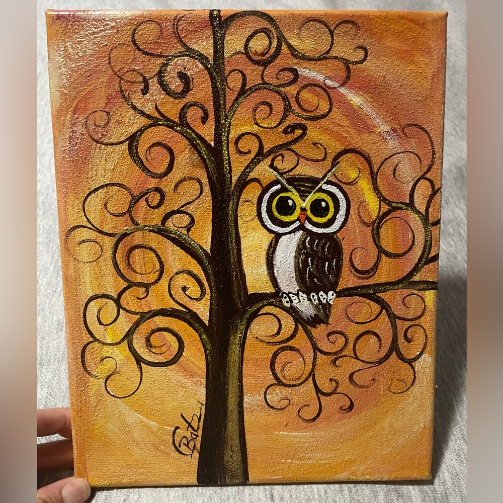 Morning Owl Painting